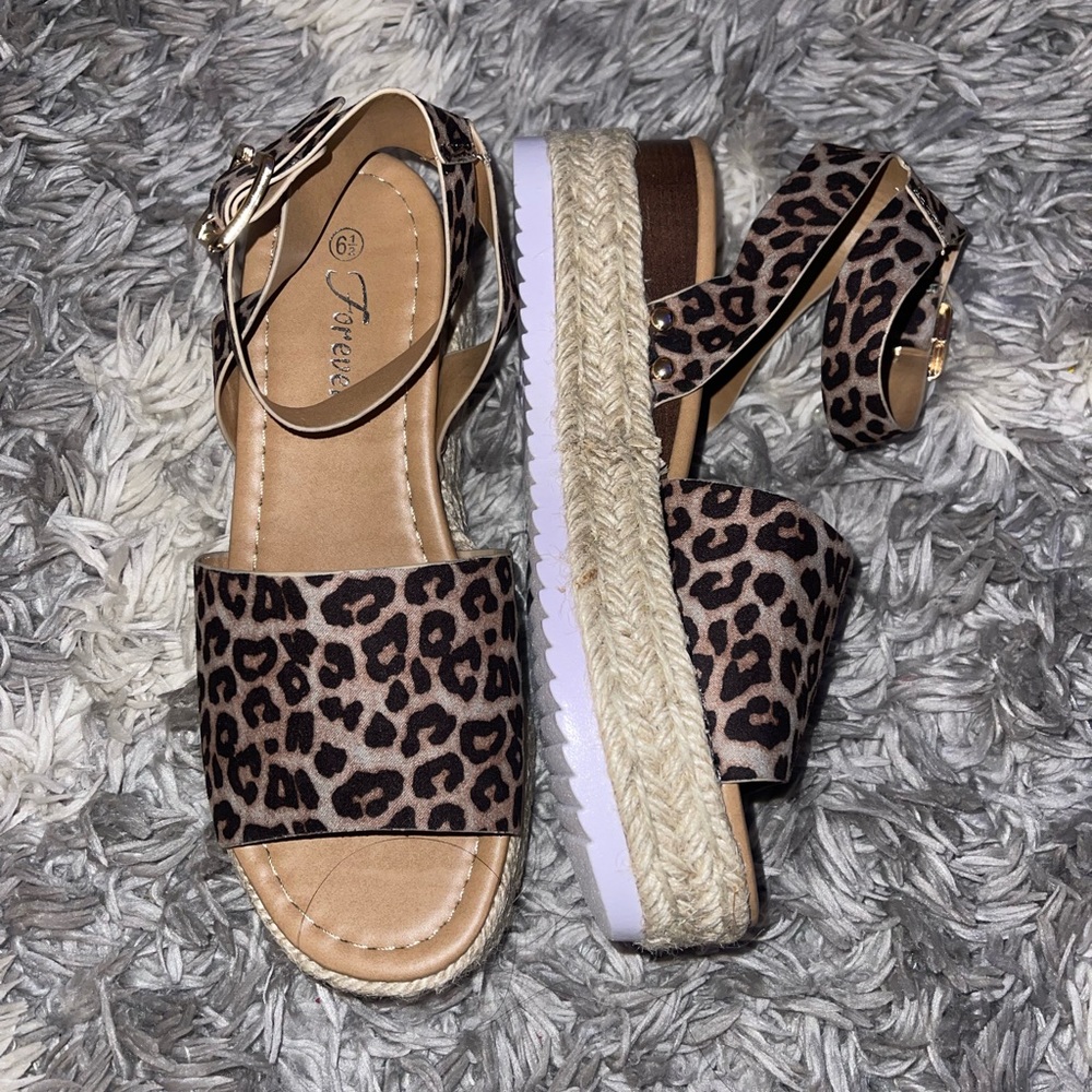 Leopard sandals